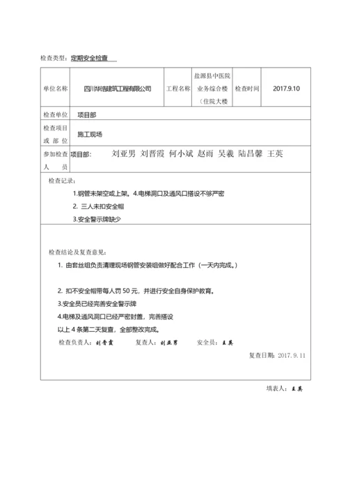 安全检查记录表范例_2.docx