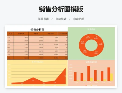销售分析图模版