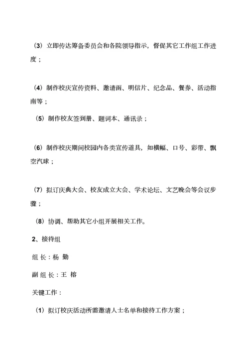 学校作文之学校十周年庆活动专项方案.docx