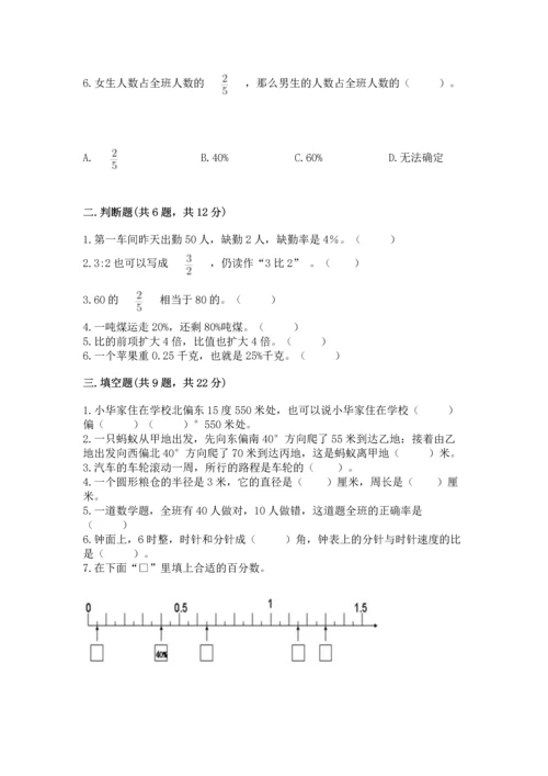 人教版六年级上册数学期末测试卷（b卷）word版.docx