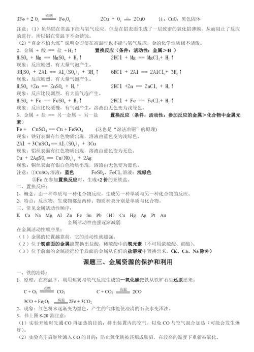 人教版初三化学下册.知识总结.docx