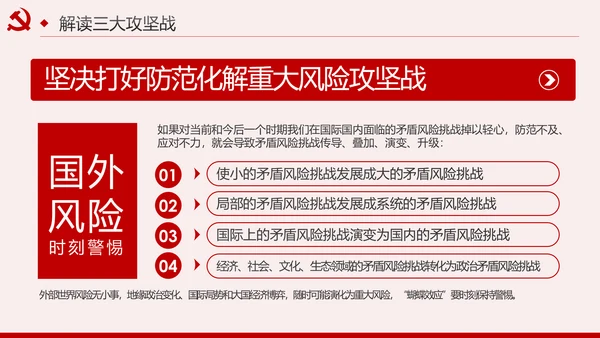坚决打赢三大攻坚战决胜全面建成小康社会PPT模板