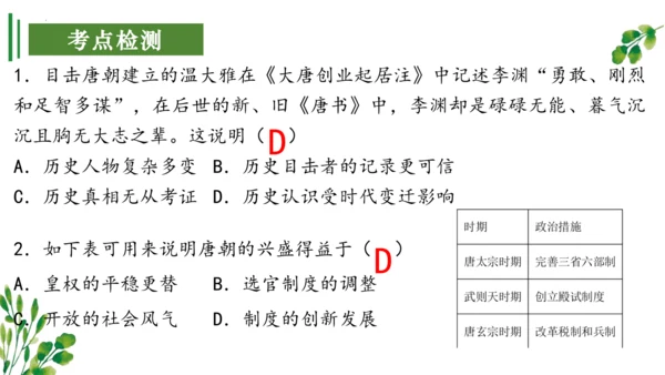 （考点串讲PPT）第一单元 隋唐时期：繁荣与开放的时代 - 2023-2024学年七年级历史下学期期