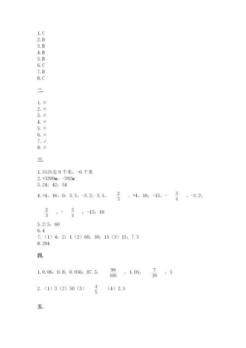 北师大版数学小升初模拟试卷附参考答案（综合卷）.docx