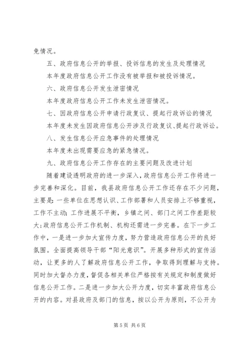 县政府信息公开年度报告 (2).docx