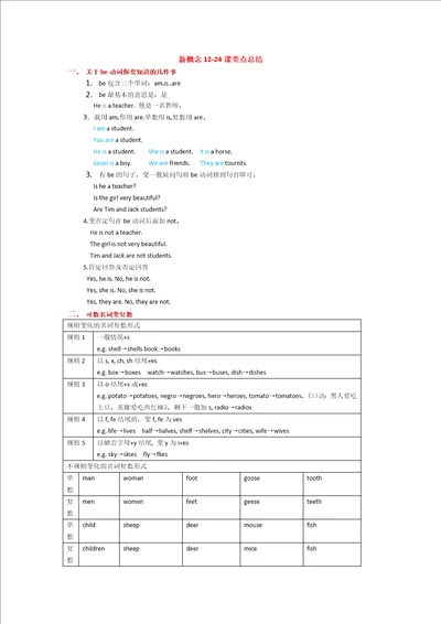 新概念1要点总结