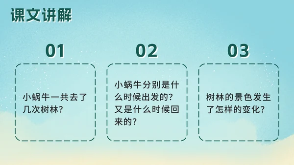 一年级上册第十四课小蜗牛PPT模板