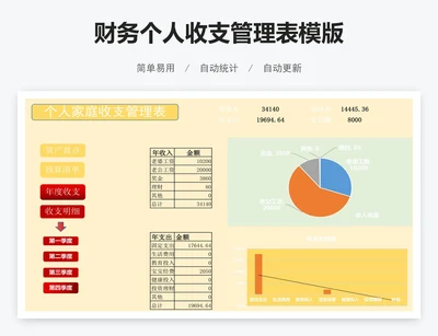 财务个人收支管理表模版