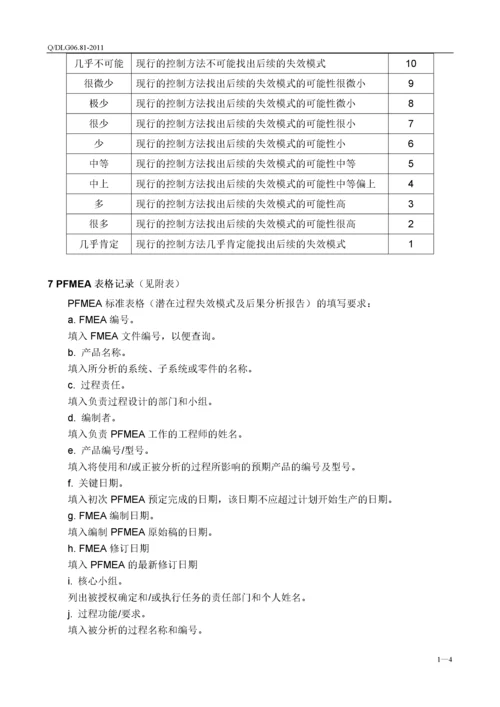 PFMEA管理控制程序XXXX0909-R4.docx