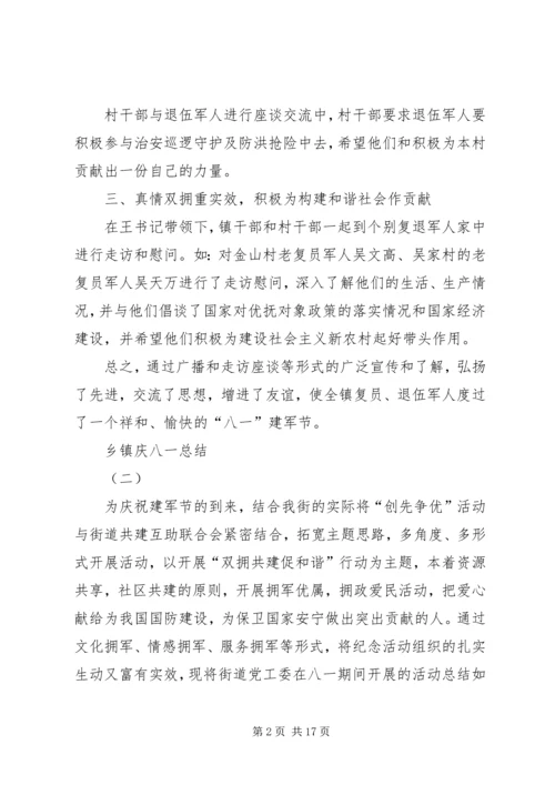 乡镇庆八一总结5篇.docx