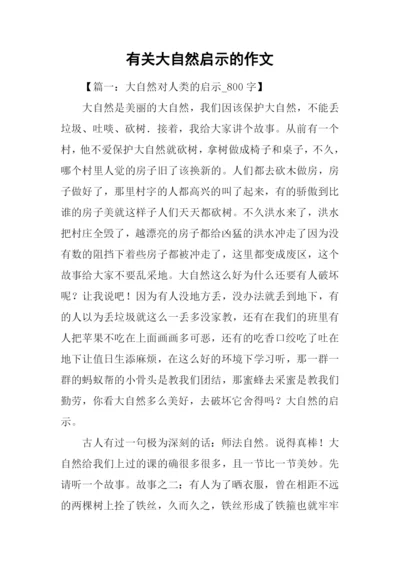 有关大自然启示的作文.docx