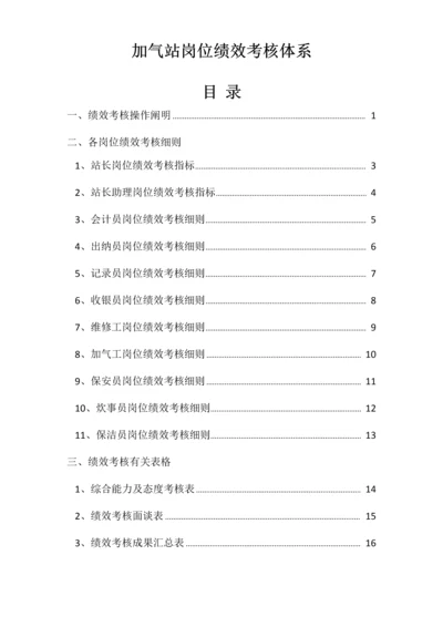 加气站岗位绩效考核体系.docx