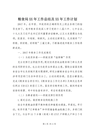 粮食局XX年工作总结及XX年工作计划 (2).docx