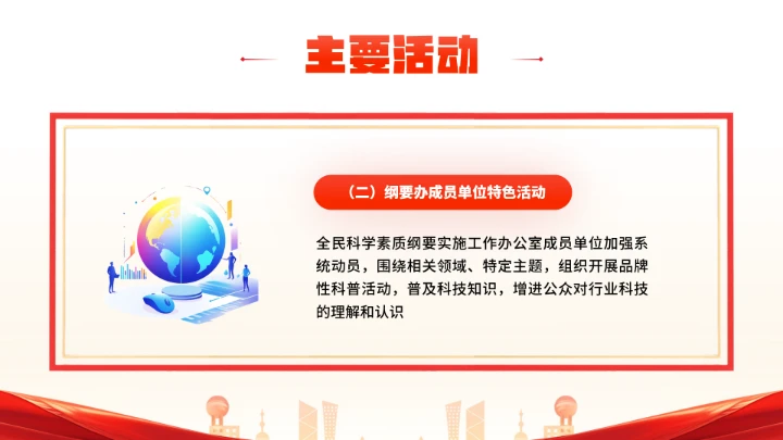 首个全国科普月介绍主题活动宣传通用PPT