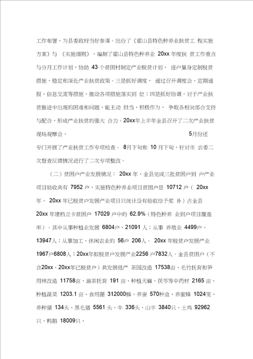 产业扶贫年度工作总结范文完美版20210207124600