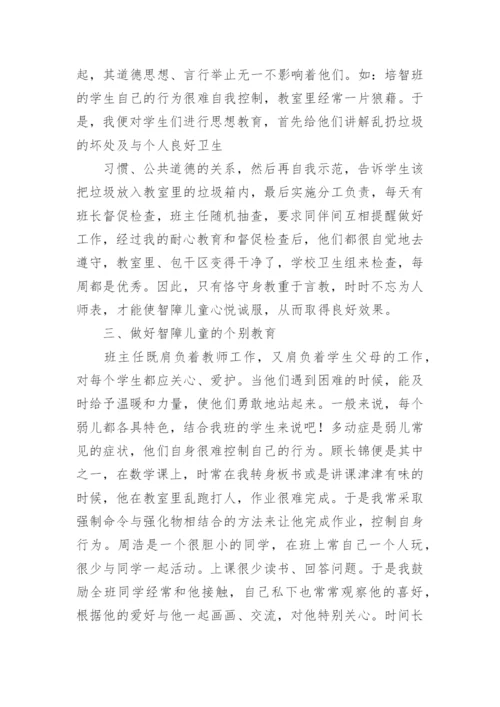 培智班主任工作总结.docx