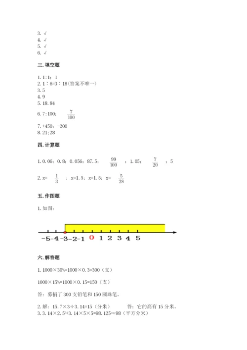 囊谦县六年级下册数学期末测试卷word版.docx