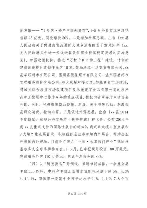 县经济和信息化局上半年工作报告.docx