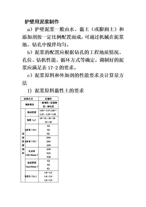 反循环钻孔灌注桩施工标准工艺标准模板