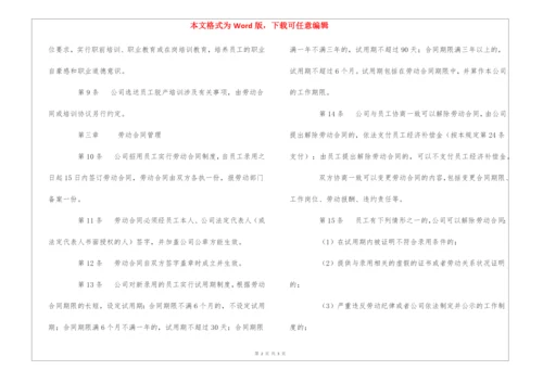 公司劳动用工管理制度.docx