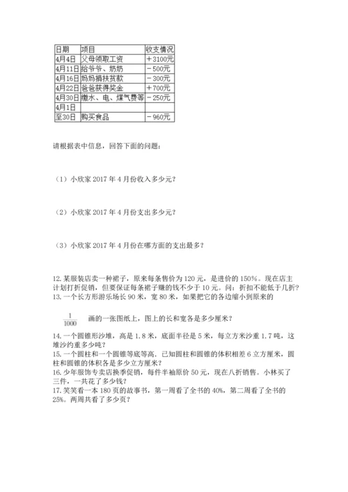 六年级小升初数学应用题50道附答案【黄金题型】.docx