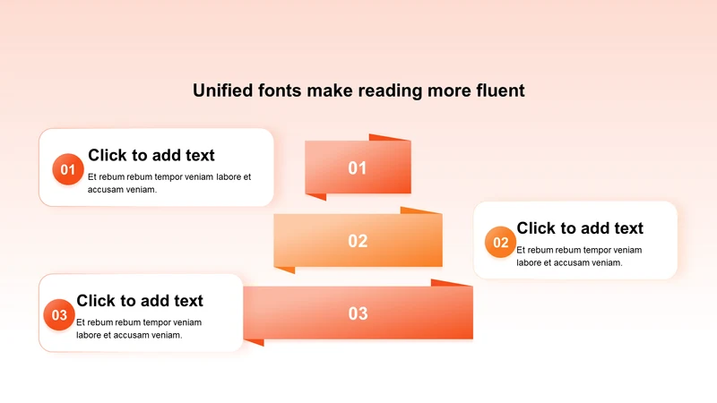 渐变纯文字PPT棱锥