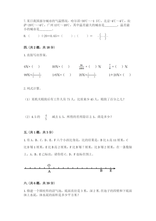 人教版数学小升初模拟试卷附答案（能力提升）.docx