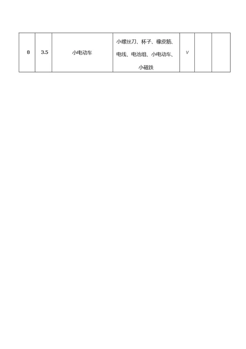 科学实验课程表