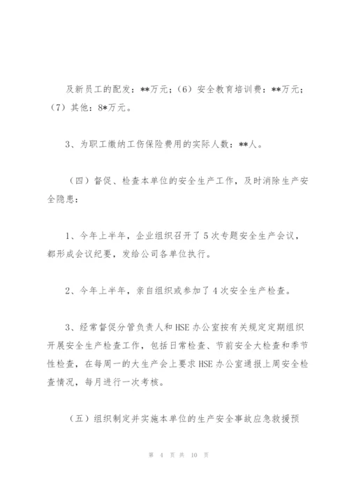 企业主要负责人安全生产履职情况报告.docx