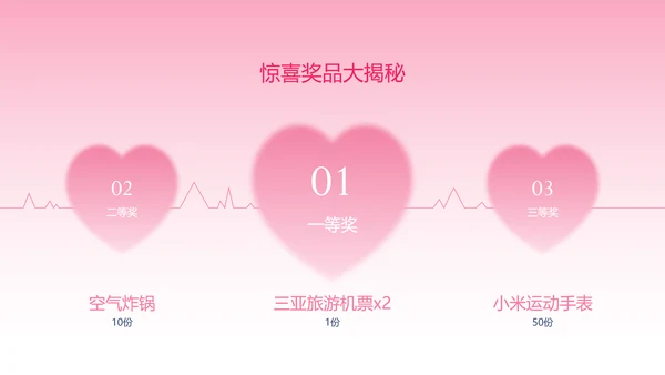 粉色渐变简约风格情人节活动策划PPT模板