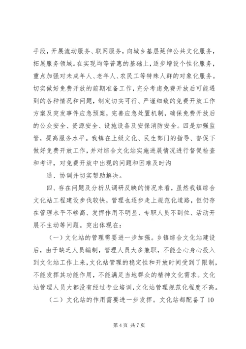 乡镇文化站基本情况调研报告.docx