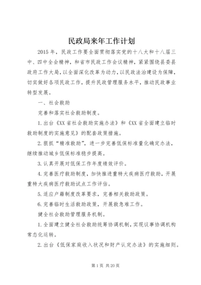 民政局来年工作计划.docx