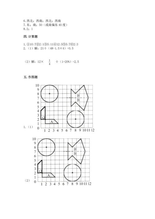 小学六年级上册数学期末测试卷精品（夺分金卷）.docx
