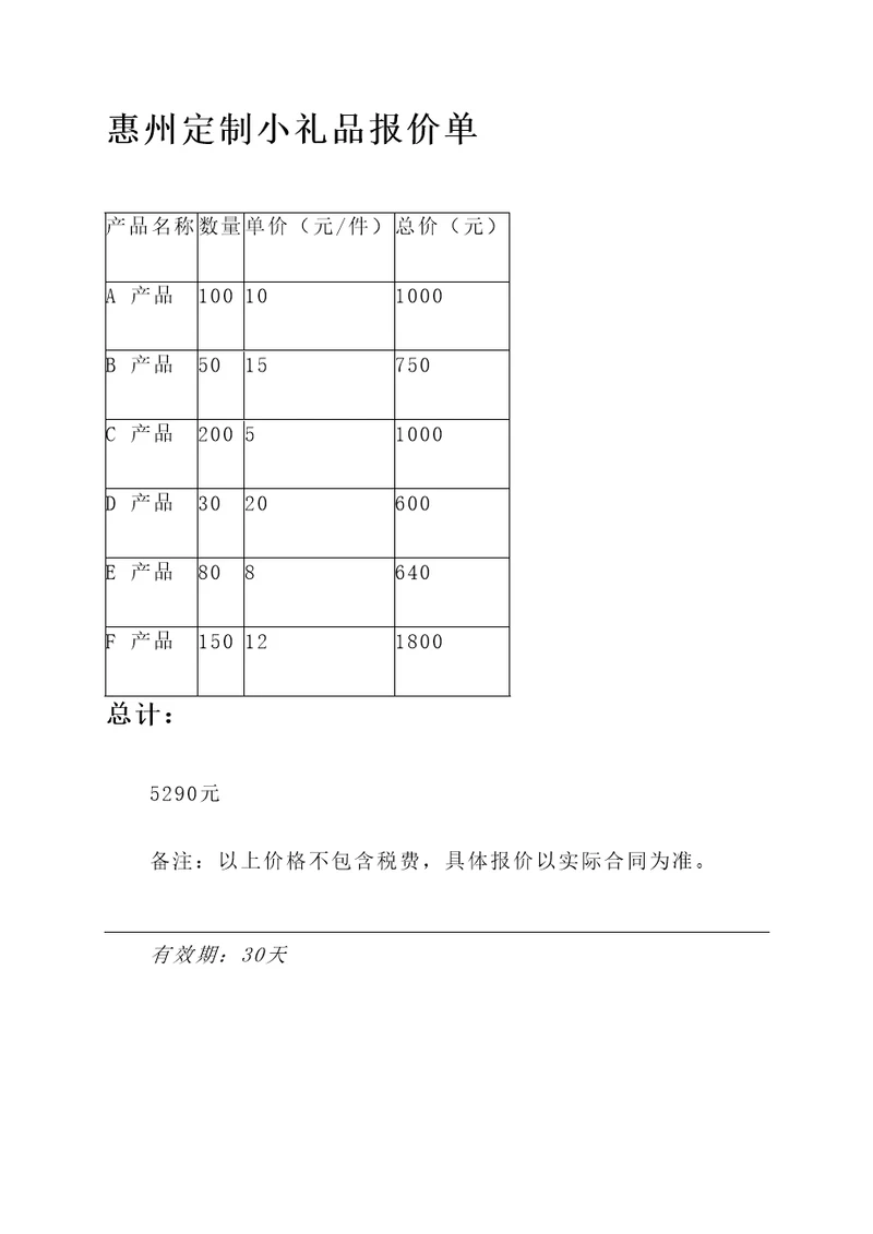 惠州定制小礼品报价单