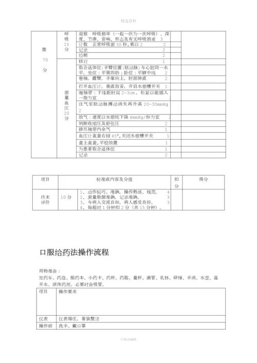 最新版护理操作流程与评分标准.docx