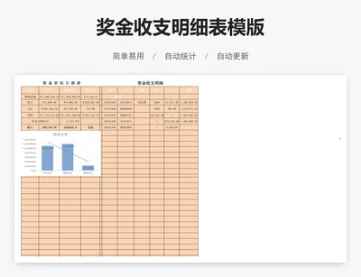 奖金收支明细表模版