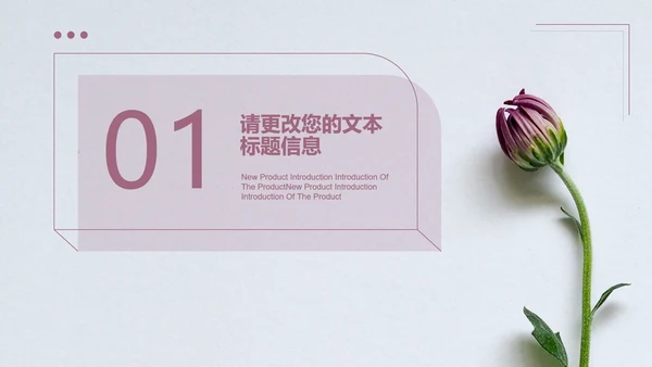 小清新花朵项目总结汇报PPT模板