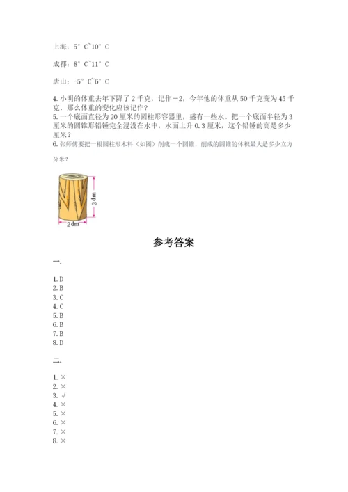 青岛版六年级数学下学期期末测试题【能力提升】.docx