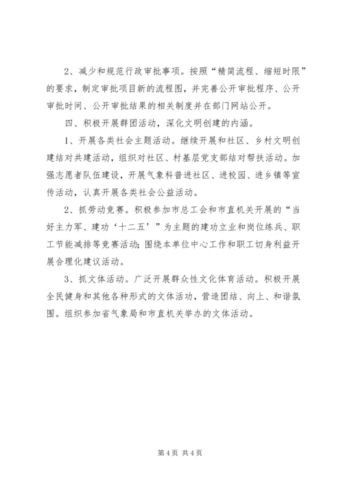 气象局文明行业工作计划.docx