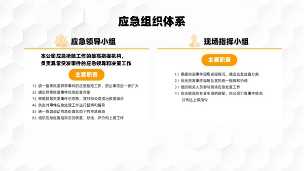 橙色简约几何商务应急预案培训PPT模板应急培训