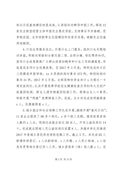 乡镇某年上半年工作总结及下半年工作安排.docx