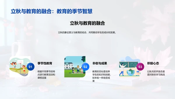 立秋与教育启示PPT模板
