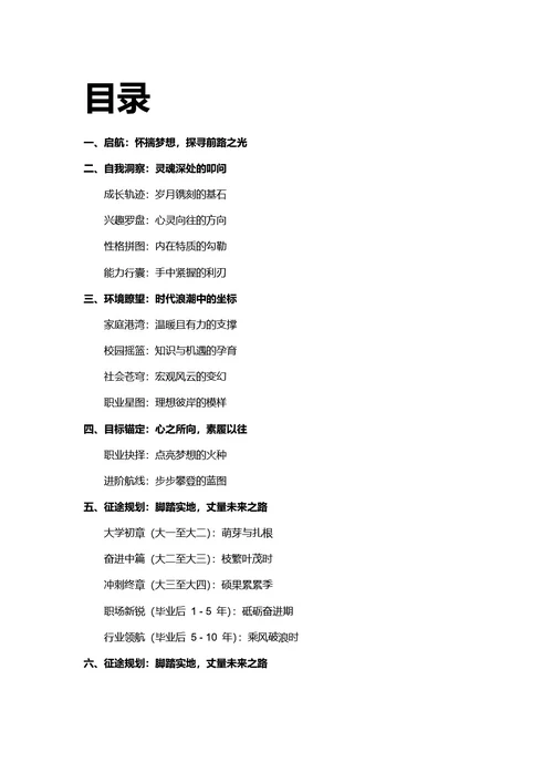 大学生职业规划书
