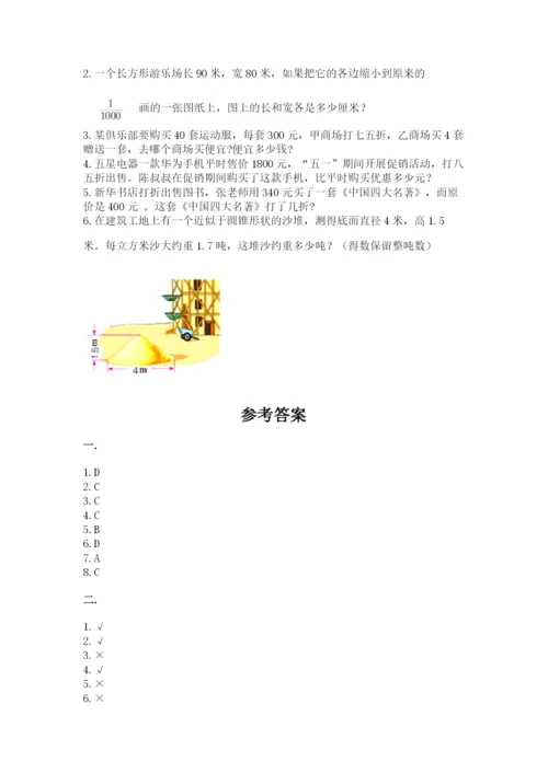 苏教版六年级数学小升初试卷及答案【考点梳理】.docx