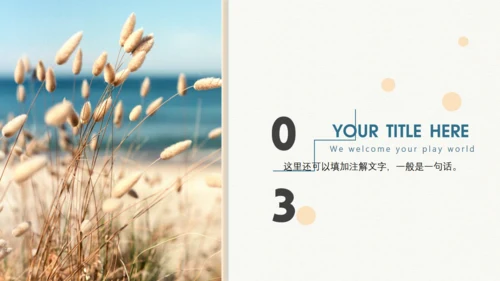 高清风景封面英文工作汇报通用PPT模板