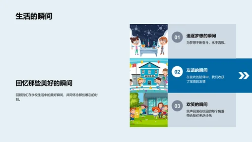 毕业纪念分享PPT模板