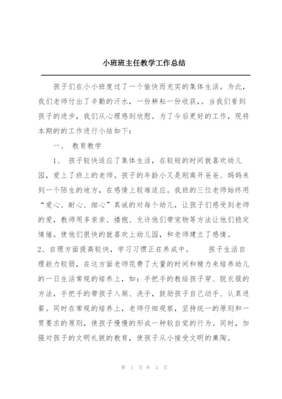 小班班主任教学工作总结.docx