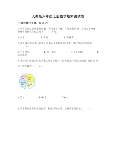 人教版六年级上册数学期末测试卷及一套参考答案.docx