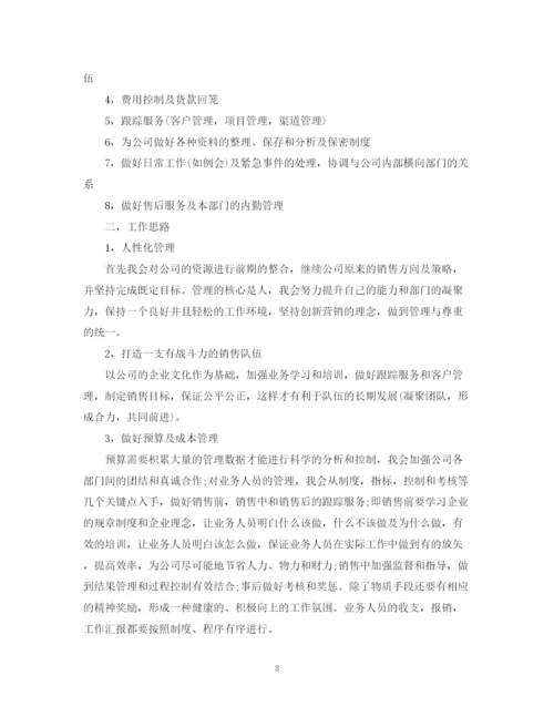 精编之年销售经理的工作计划范文.docx