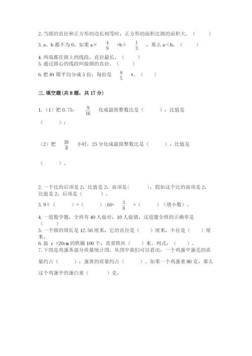 小学六年级上册数学期末测试卷及完整答案一套.docx